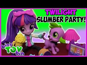 Twilight Sparkle & Puppy Spike Slumber Party Equestria Girls MLP Mini Set! | Bin's Toy Bin