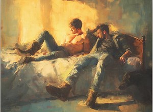 Queer Art Retro Vibe, Gay Muscle Art, Cowboy Art Canvas Gallery Wraps, Gay Art, Elegant Queer Canvas Art LGBTQ Gifts, Wall Art Gay LGBTQ Art - Etsy