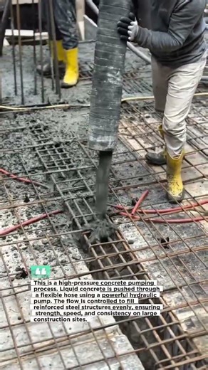 Powerful Concrete Pumping Process in Action #Construction #Concrete #Shorts
