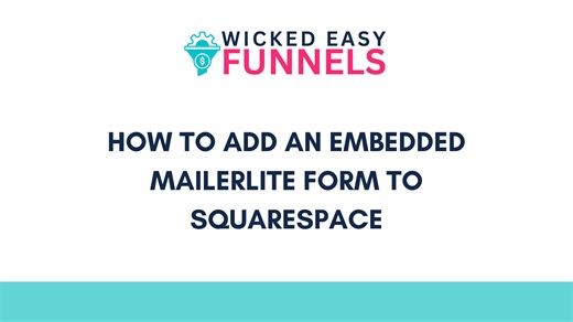 How to add an embedded MailerLite form to Squarespace