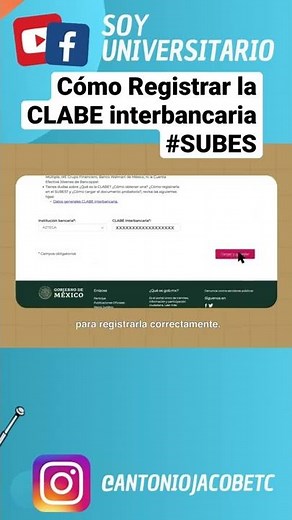 Cómo Registrar la CLABE Interbancaria #SUBES