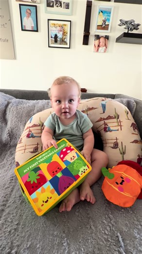 My little guy spent 20 minutes with his My First Vegetable Garden Toy and had so much fun 🩵 who knew learning could be this CUTE?! #momsupportingmoms #lifeisbetterwithmyboys #workingmom #PaidPartnership #momsoftiktok