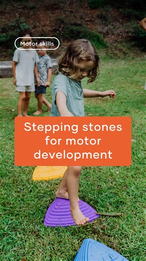 The Play Way | Child Development Experts on Instagram: "Stepping stones look simple… but they do so much heavy lifting for your child’s development. When kids move from one “stone” to the next (even if it’s just a cushion or a bit of paper), they’re practising balance, core strength, spatial awareness, and all the little skills that build into hopping, skipping, climbing, and keeping up confidently at kinder and school. The best part? You can keep changing the layout so the challenge grows with 