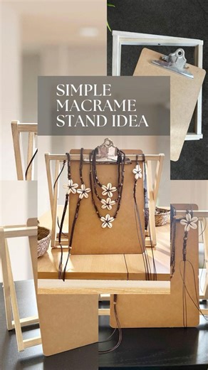 DIY Macrame Work Stand - From Sunoko rack stand to macrame station.