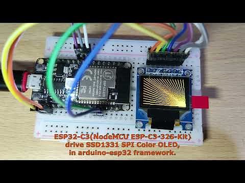 ESP32-C3(NodeMCU ESP-C3-32S-Kit) drive SSD1331 SPI Color OLED, in arduino-esp32 framework.
