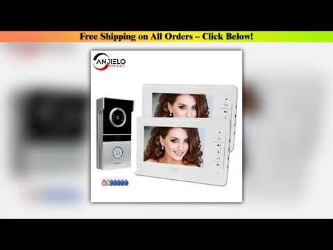 AnjieloSmart 7''TFT Color Wired Video Door Phone Intercom System for Home Indoor Monitor video