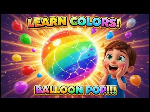 Learn Colors with Balloon Pop 🎈 | Red Blue Green | Kids Color Learning Video | Tiny Smart World