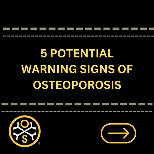 OsteoStrong Tempe Warner on Instagram: "Are you aware of the early warning signs of osteoporosis? 🦴 Recognizing these signs can help you take proactive steps for your bone health. Look out for: - Stooped Posture - Brittle fingernails - Losing height - Chronic back pain - Tooth loss If you notice any of these symptoms, it’s essential to consult with a healthcare professional. Early intervention can make a significant difference in maintaining strong, healthy bones! At OsteoStrong, we help people