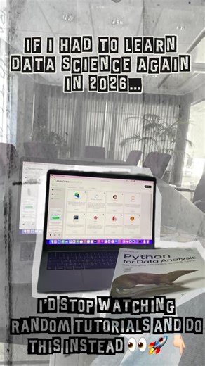 Rebelchipher on Instagram: "💡If I had to learn Data Science again in 2026, I would do THIS ⬇️ 🧠 Step 0: Math & Stats (1 month) This is the foundation. No shortcuts. Focus on: • Probability • Statistics intuition • Linear algebra basics 👉 You don’t need to be a mathematician 😁 just be fluent 🐍 Step 1: Python (learn alongside everything) Don’t “learn #Python first” Learn Python while solving problems 📊 Step 2: Core Data Science Skills (with Python) 1️⃣ Exploratory Data Analysis (1–2 weeks) •