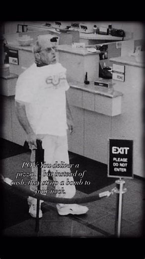 @filesfromthedark on Instagram: "On August 28, 2003, pizza delivery driver Brian Wells was trapped in one of the strangest crimes in U.S. history. Conspirators strapped a collar bomb around his neck and forced him to rob a bank. He calmly walked in with a shotgun disguised as a cane, demanding $250,000 — but left with just $8,700. Minutes later, police arrested him. For 25 minutes, Wells pleaded for help. Then, the device began to beep… and exploded, killing him instantly on live TV. The plot wa
