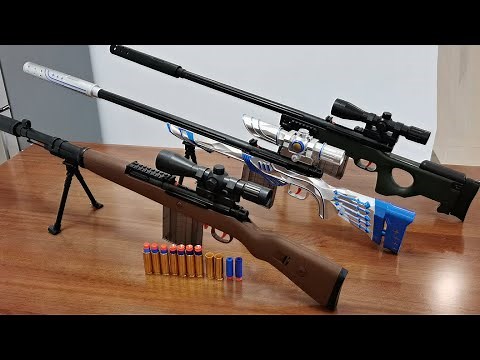 Top 3 Soft Bullet Sniper Rifles Toy Gun 2022 - AWM, 98K, M24