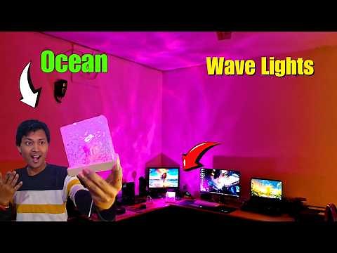 Projector Light Star Projector Night Light with 16 Colors, 30 Modes Ocean Wave Light Projector