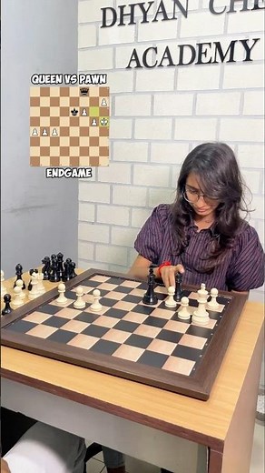 Unbelievable Queen vs Pawns Endgame Battle in Chess #chessshorts #chess #chessendgame﻿