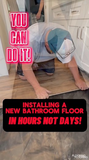 You Can Do This! DIY Waterproof Flooring in Hours Not Days! Plus it requires no glue and no special tools. It comes in beautiful colors and it’s virtually maintenance free. Comment EZ FLOOR for more information. #reels #trending #DIY #flooring #LVP #home #homeimprovement | Interior Trend Inc.