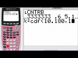Chi-Square CDF on calculator