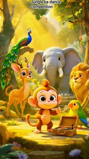 Jungle Dance Competition! 🕺🦁 | Funny Animal Dance Story #shorts