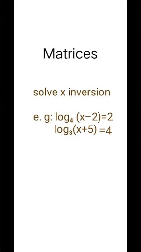 How to solve x inversion in matrices..