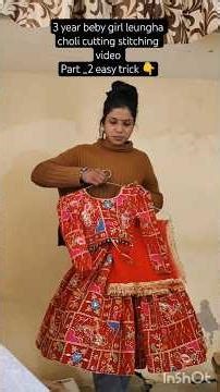 3year beby girl leungha choli cutting stitching video #2025 #shortsvideo#trending