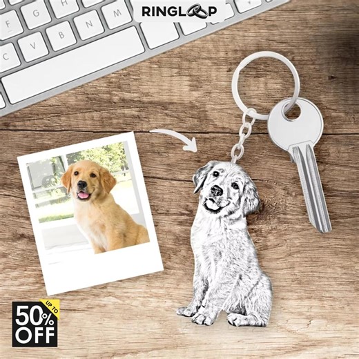 Personalized Pet Photo Keychain, Custom Dog & Cat Keychain, Keychain, Custom Pet Portrait Jewelry Gift Pet Lover, Custom Keychain - Etsy