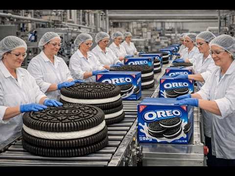 Inside the Factory: The entire Oreo cookie making process (Full process).
