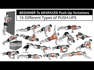 BEGINNER To ADVANCED Push-Up Variations | 16 Different Types of PUSH-UPS (You Must Try)