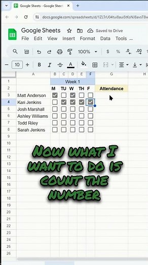 How to Make an Attendance Tracker in Google Sheets