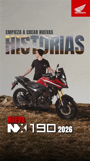 Presentamos la nueva Honda NX190 2026, más moderna, con más tecnología para redefinir tu manera de vivir la ruta. 🔥 Empieza a crear nuevas historias. 🏞️ | Honda Motos Perú