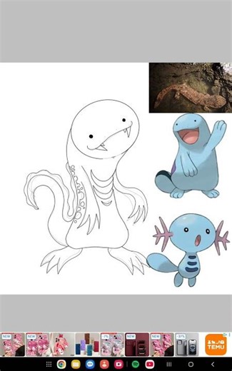 quagsire in a post apocalyptic world, inspired by ‪@truegreen7‬