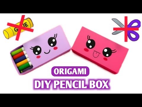 DIY Easy Origami Pencil Box ✏️ | No Glue, No Scissors | Cute Paper Organizer for Kids