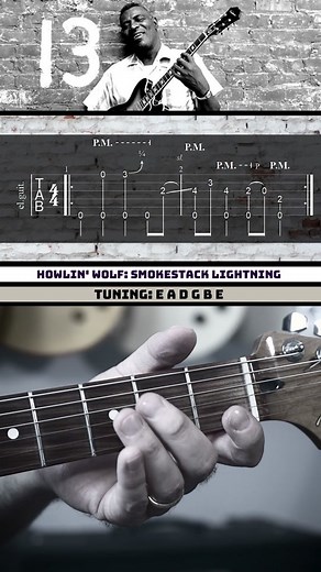 Smokestack Lightning guitar riff by Howlin' Wolf played by Huber Sumlin. Free printable tab. Link in the profile link. #blues #bluesmusic #bluesguitar #howlingwolf #hubertsumlin #guitar #guitarist #guitarplayer #guitarlessons #guitartabs #guitartabsdaily #guitarriff #riffs #riffoftheday #guitarmy #ChrisRupp