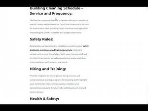 How To Write A Cleaning Proposal