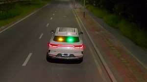 HLauto 1002L Emergency Strobe Traffic Advisor Light Bar: 40 LED Dash Safety Warning Flashing Light, Front/Rear Windshield Visor for Construction Vehicle, Tow/Plow Truck (2x10.7inch, Amber Green)