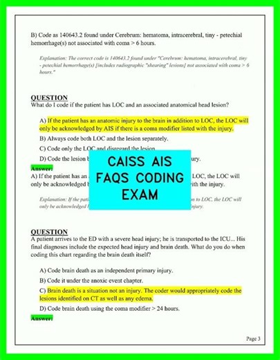 2026 CAISS AIS Coding Exam Mastery: Essential FAQs and Certified Scoring Guide for Success
