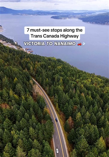 Click the link on our profile for our Complete Vancouver Island Guide with over 340 things to do and 10 itineraries, so you can plan the best trip ever! 👆🗺️ The Trans-Canada Highway is one of the longest highways in the world and it starts right here in Victoria! Here’s all the stops to make when driving from Victoria to Nanaimo 👇 1. Niagara Falls, Goldstream Provincial Park - easy, 1 km out & back trail. 2. Malahat Lookouts - two quick pit stops on the Malahat with panoramic views over the S