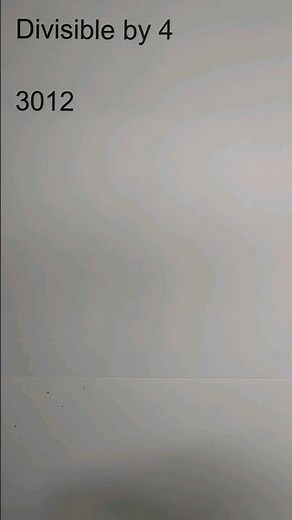 Divisibility Rules for 4 #maths