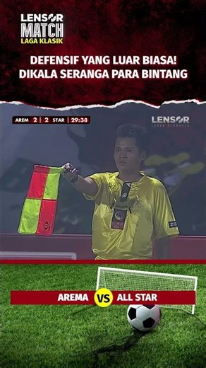 PERTAHANAN AREMA DI BOMBARDIR PEMAIN ALL STAR! | AREMA VS ALL STAR #shorts