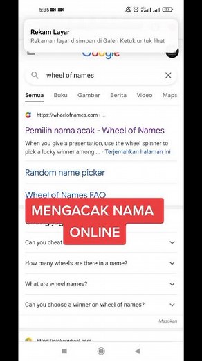 cara mengacak nama secara online menggunakan wheel of names #serunyabelajar