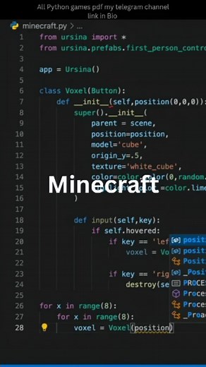 AI agent · Data Science · Web · Apps on Instagram: "Creating Minecraft-like projects or interactions in Python can be done in a variety of ways, depending on your goal. Here are some popular approaches: 1. Minecraft API Integration Minecraft Pi Edition: If you have access to the Raspberry Pi version of Minecraft, you can use its Python API to interact with the game. Mods with Minecraft Java Edition: Tools like Forge or Fabric can be paired with Python libraries like Py4j to communicate with Java
