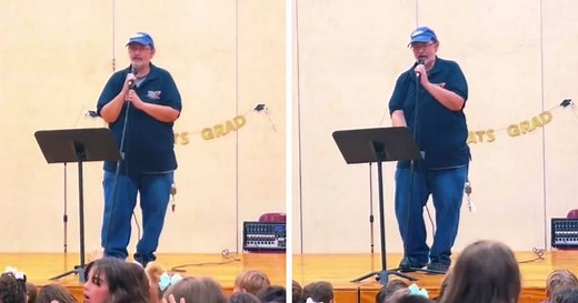 School Janitor Goes Viral After Singing Journey's 'Don't Stop Believin' During School Assembly | FaithPot