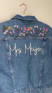 Embroidered Jean Jacket, Wedding Jean Jacket, Wedding Denim Jacket, Embroidered Name Jacket, Personalized Jean Jacket, Custom Jean Jacket - Etsy