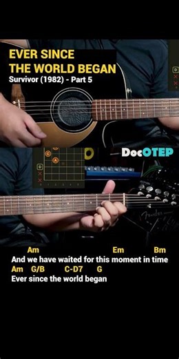 Ever Since the World Began - Survivor (1982) Easy Guitar Chords Tutorial with Lyrics Part 5 SHORTS