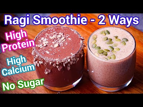 Healthy Ragi Milkshakes with Dates Apple & Chocolate - Breakfast in a Glass | High Protein Smoothies
