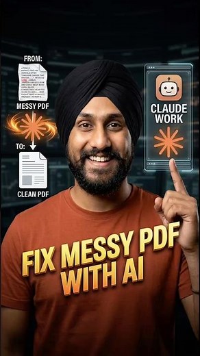 Fix Messy PDF with AI, Clean PDF with ai #ClaudeWork #PDFCleanup #aiautomation