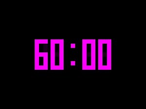 60 Minute Countdown Timer with Alarm & Chapters - Digital Display - Pink - 1 Hour