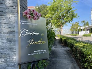 Elegant Acrylic Wedding Welcome Sign - Frosted Acrylic Wedding Sign - 3D Wedding Signage for Wedding Reception - Etsy