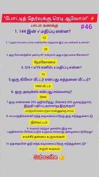 Syllabus for competitive exams // Velan tutorial