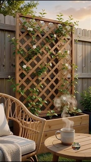 DIY Cedar Planter Box with Lattice Trellis​