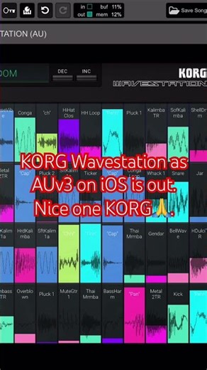 KORG Wavestation synthesizer as AUv3 for iOS!