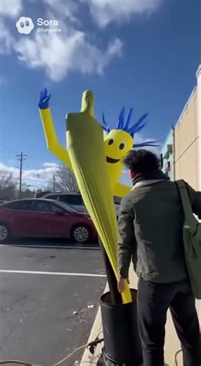 The AMAZING Secret Behind the Inflatable Tube Man's Sudden Move