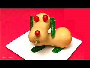 How to Make a Dog with a Butternut Squash / Fun Garnish, Food Art
